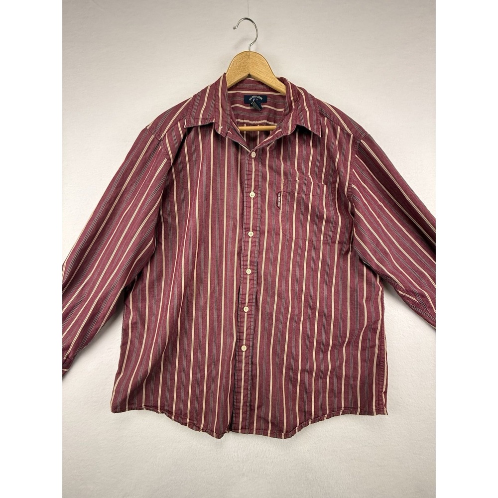NEW‎ U.S POLO ASSN. Stretch XL Red Stripes Button Up